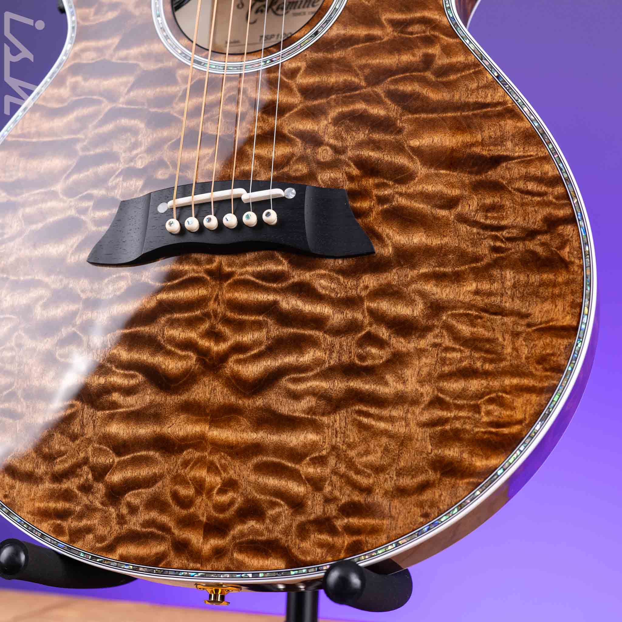 Takamine TSP100 Acoustic-Electric Guitar Gloss Vintage Tobacco Demo - Image 4