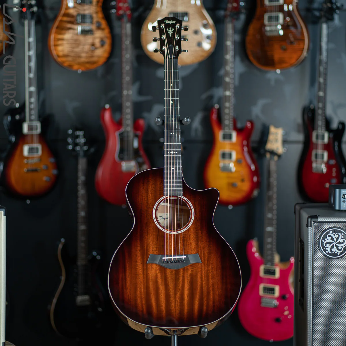 Taylor 524ce V-Class Shaded Edgeburst Mahogany Grand Auditorium - Image 2