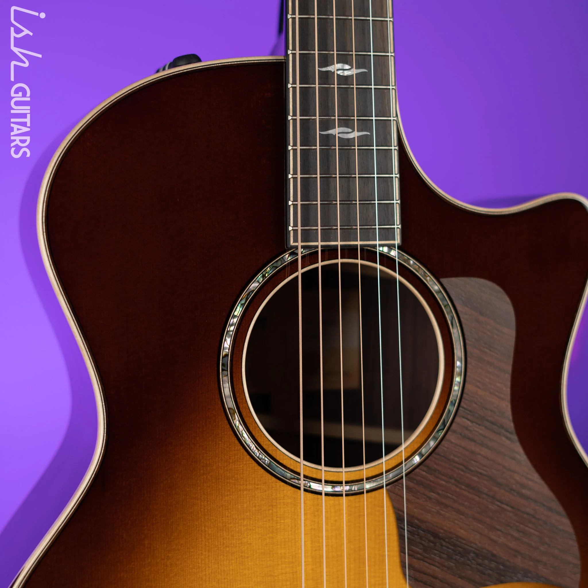 Taylor 814ce Grand Auditorium Acoustic-Electric Guitar Tobacco Sunburst - Image 3
