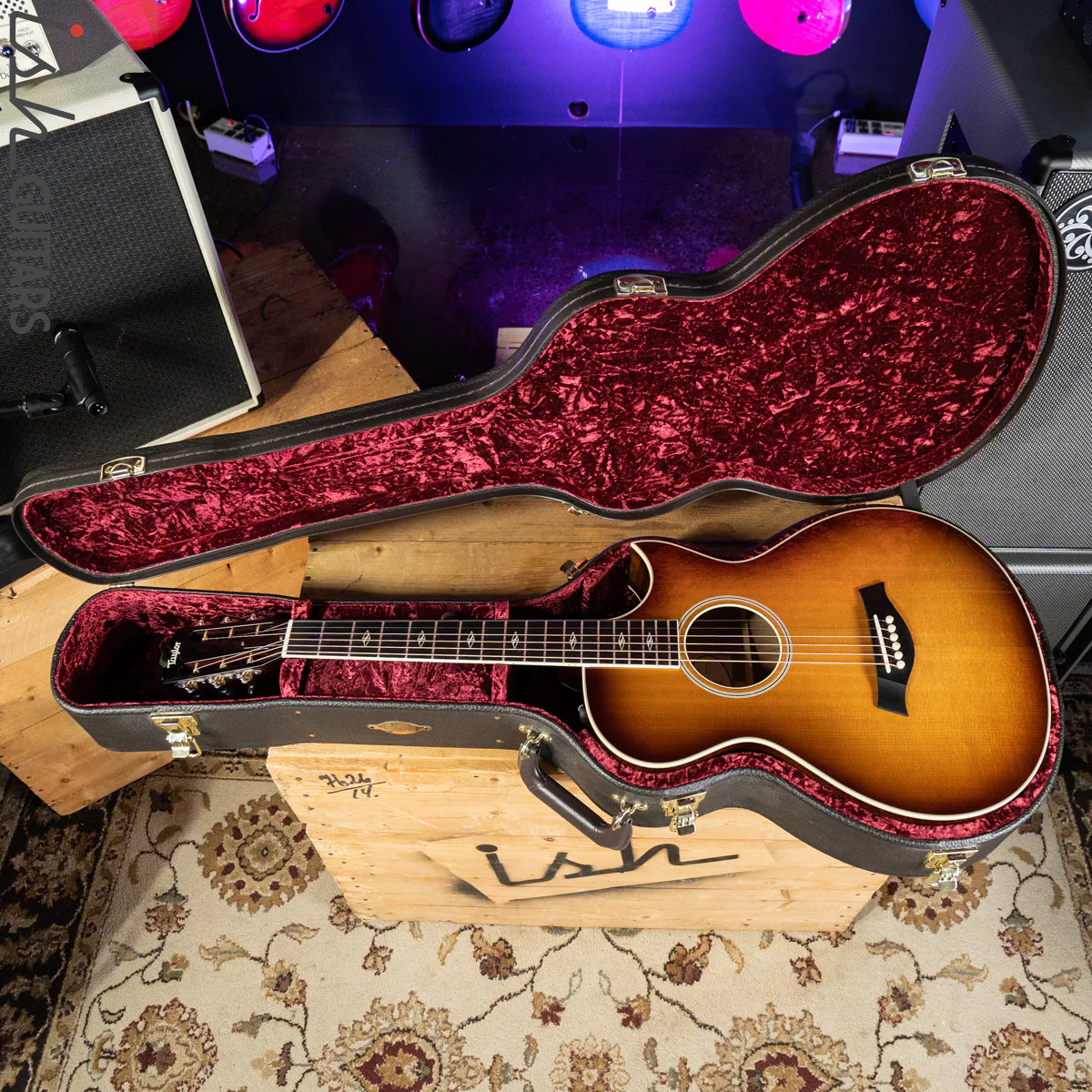 2019 Taylor BTO Custom Shop Grand Concert 12 Fret Florentine Torrefied Spruce Myrtlewood - Image 12