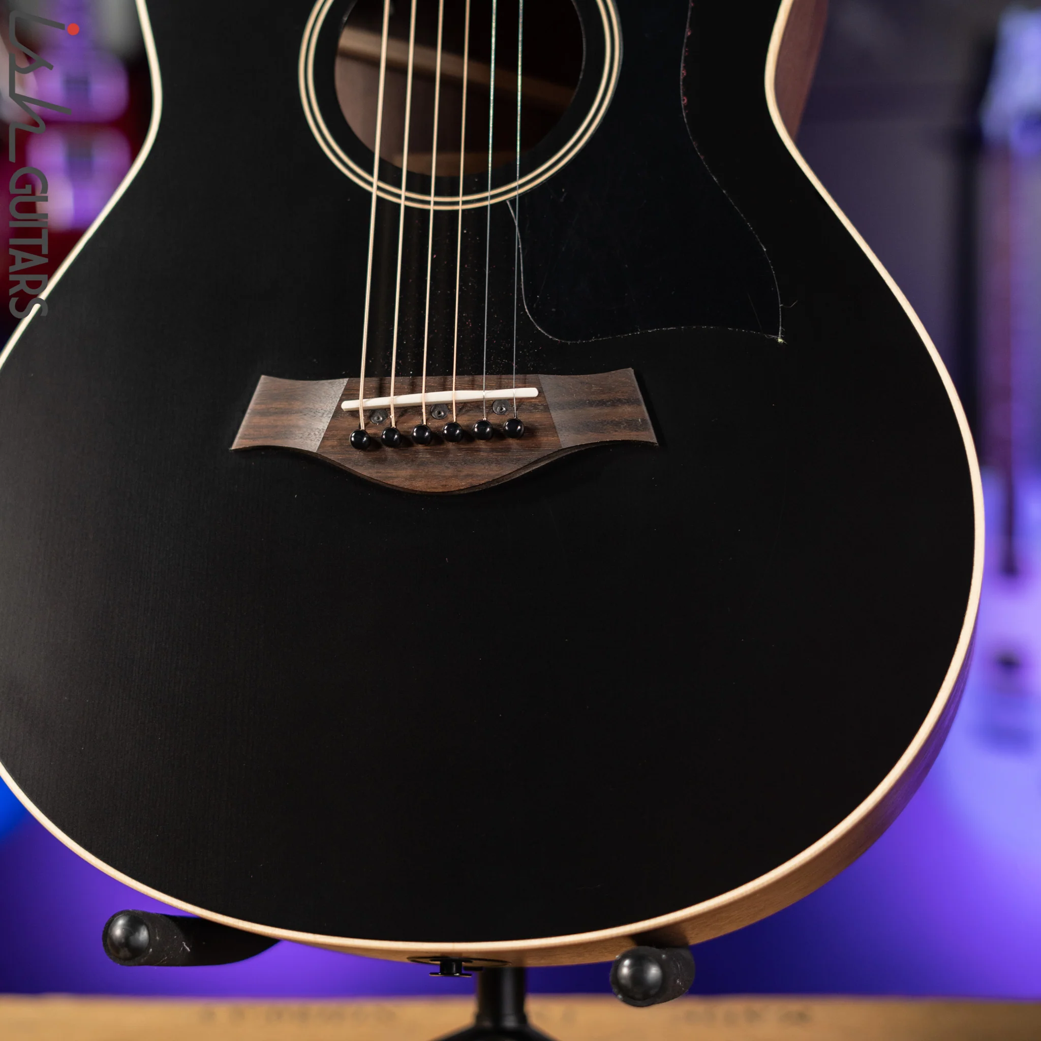 Taylor GTe Grand Theater Acoustic-Electric Guitar Blacktop - Image 5