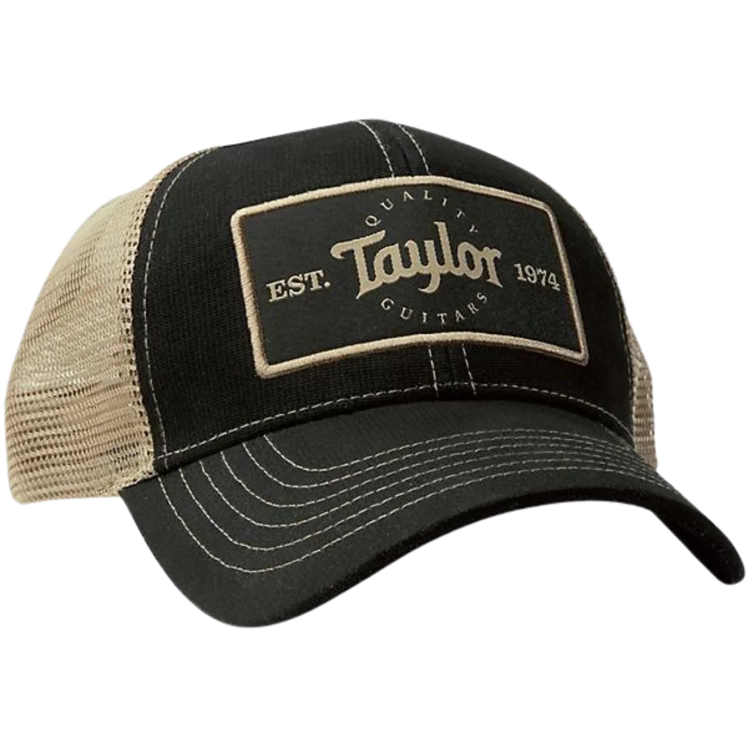 Taylor Guitars Trucker Cap Black/Khaki w/ Taylor Patch