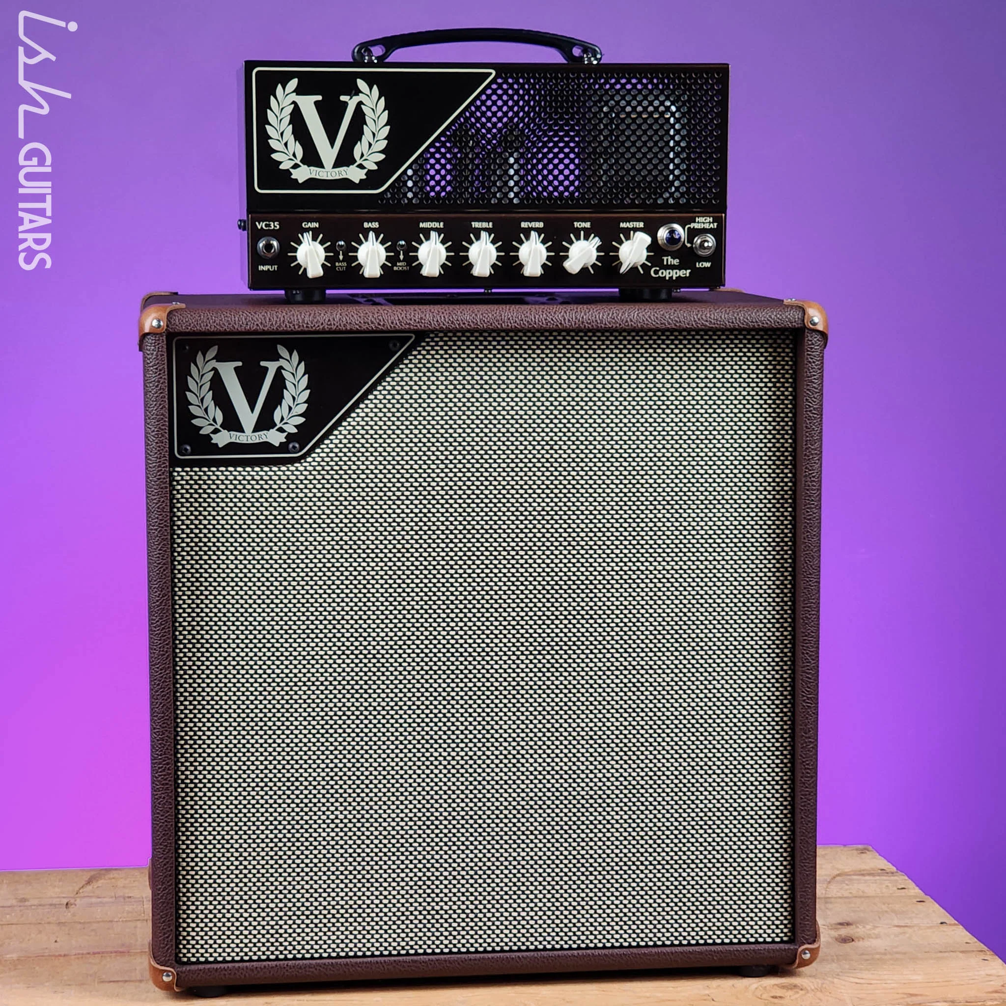 Victory VC35 "The Copper" Guitar Amplifier Head w/ V112-VB Gold 1x12 Cabinet