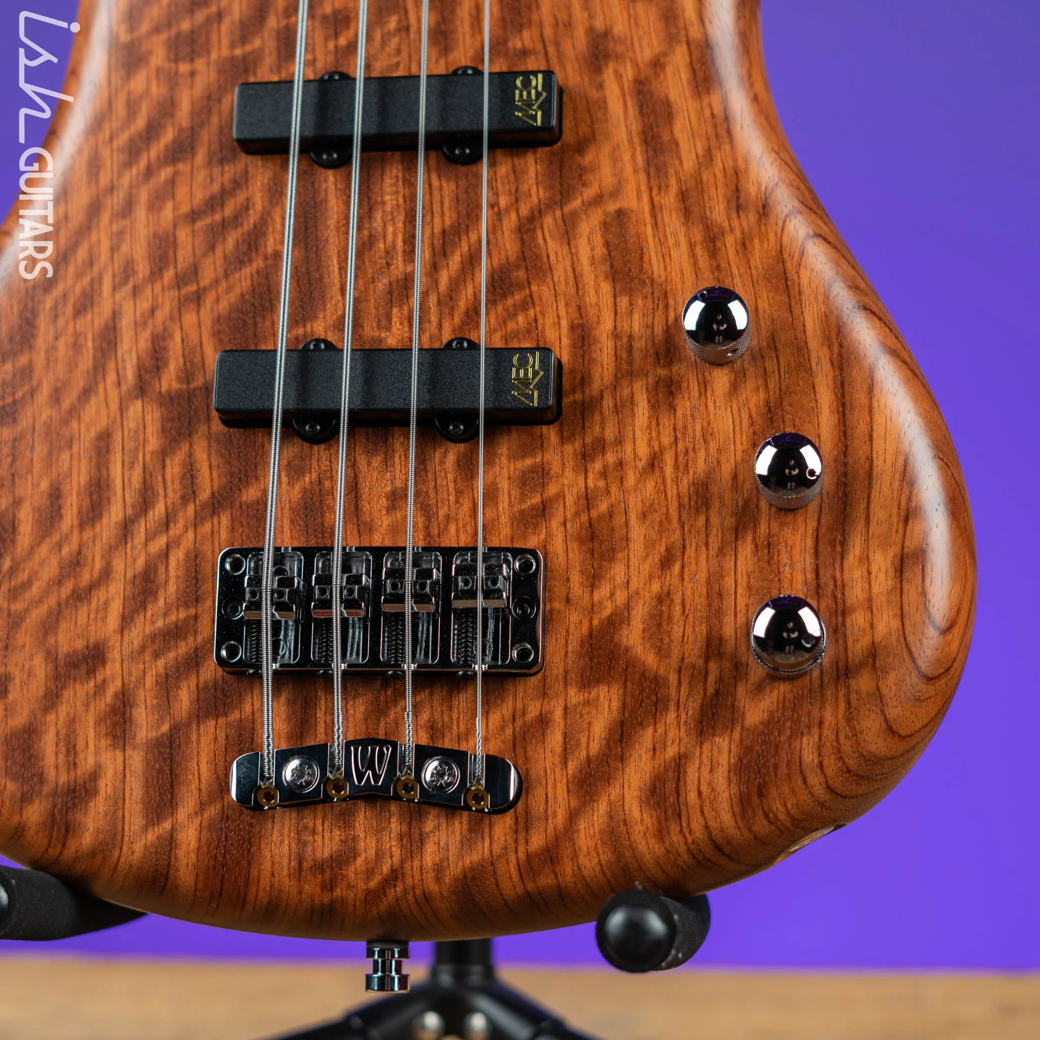 Warwick Teambuilt Pro Series Corvette 4-String Natural Bubinga Transparent Satin - Image 4